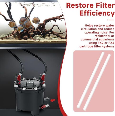 2 قطعة FX2 FX4 استبدال عمود المكره السيراميك متوافق مع Fluval FX2 FX4 علبة مرشح مجموعة المكره المغناطيسية A20199 أجزاء لحوض السمك، L 91.4 مم OD 3.88 مم in Kuwait
