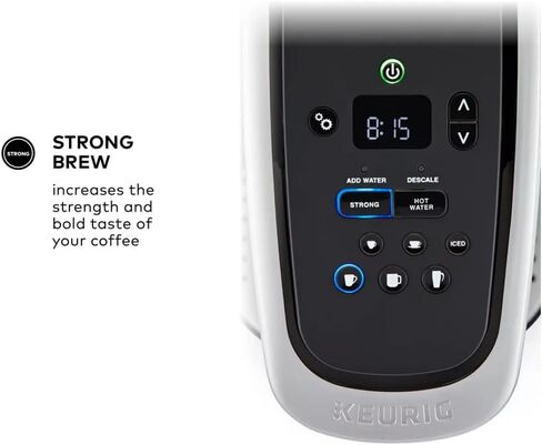 ماكينة صنع القهوة Keurig K-Elite ذات الخدمة الفردية K-Cup Pod القابلة للبرمجة (فضي مصقول) (متجددة) in Kuwait