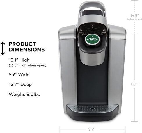 ماكينة صنع القهوة Keurig K-Elite ذات الخدمة الفردية K-Cup Pod القابلة للبرمجة (فضي مصقول) (متجددة) in Kuwait