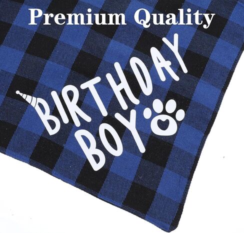 Xindojuz 1 Set Cat Birthday Hat Decorations, Adjustable Cat Birthday Hat with Number Bow Tie Bandana Collar for Cats Dogs Pet Kittens Apparel Christmas Party Outfits Supplies (Blue) in Kuwait