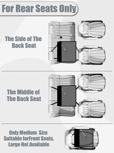 Dog Car Seat for Small and Medium Dogs,Waterproof Fabric with Breathable Mesh&Adjustable Dog Seat Belt for Car,Dog Bed for Back Seat Up to 30 LB-Small Black in Saudi Arabia