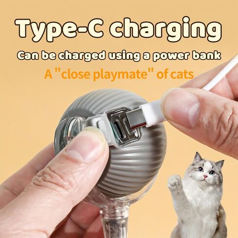 Interactive Pet Toys Balls,Toys for Indoor Kittens,Quick Scrolling in The Room,Three Modes,Type-C Charging for Long Battery Life,Suitable for Bored Indoor Kittens/Dogs (Red) in Saudi Arabia