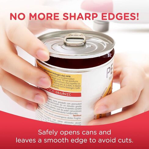 Kitchen Mama Auto Electric Can Opener: Open Your Cans with A Simple Press of Button - Automatic, Hands Free, Smooth Edge, Battery Operated, YES YOU CAN (Red) in Saudi Arabia