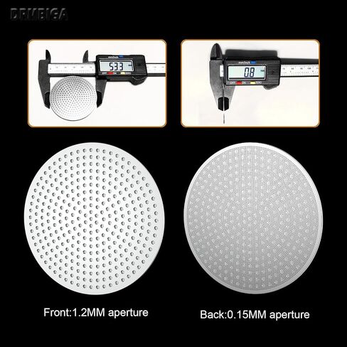2 Pack 53.3MM Puck Screen - DRMBIGA 3rd Generation Dual-Layer Espresso Filter Screen, Reusable Stainless Steel Coffee Filter for Breville Portafilter Baskets - 0.8mm Thick 150μm Fine Mesh in Saudi Arabia