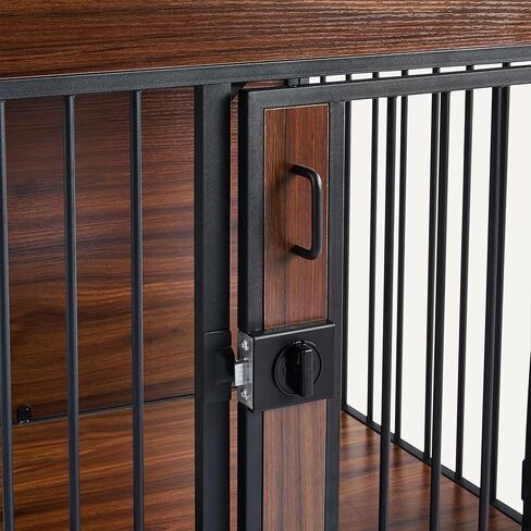 قفص للكلاب من Amazon Basics Furniture Style، يتضمن وعاءين، مقاس 30 بوصة × 20.4 بوصة × 23.6 بوصة، من خشب الجوز in Saudi Arabia
