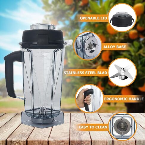 64oz Blender Pitcher Replace for 5200 5000 6500 7500 Pro500 750 Vita-Prep VM0101 VM0102 VM0103 VM0197 E310 320 Asy172 Classic/Explorian/Commercial series etc Container Cup in Saudi Arabia