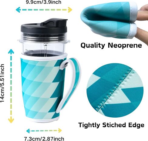 Neoprene Cup Sleeve Compatible only with Ninja BN751（24oz-710ML） Blender cup Insulated Anti - slip Sleeve for home,1 pack in Saudi Arabia
