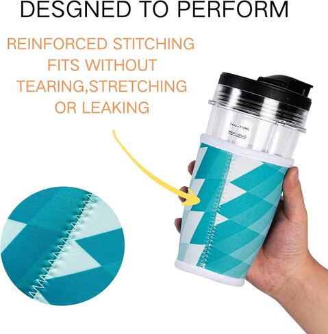 Neoprene Cup Sleeve Compatible only with Ninja BN751（24oz-710ML） Blender cup Insulated Anti - slip Sleeve for home,1 pack in Saudi Arabia