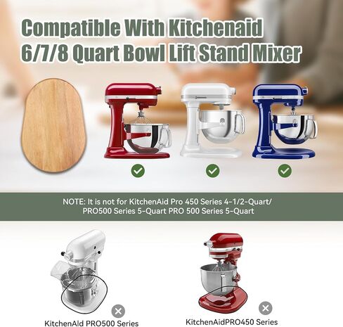 Wooden Mixer Slider Compatible with KitchenAid 6/7/8 Quart Bowl-Lift Stand Mixer, Kitchen Countertop Sliders in Saudi Arabia