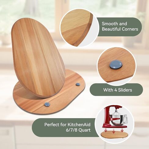 Wooden Mixer Slider Compatible with KitchenAid 6/7/8 Quart Bowl-Lift Stand Mixer, Kitchen Countertop Sliders in Saudi Arabia