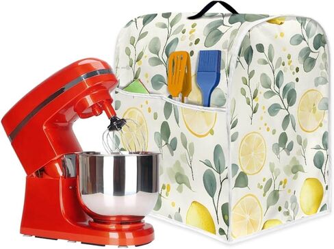Dust Cover Compatible with Stand Mixer, Cloth Cover with Pockets for Stand Mixer and Extra Accessories (Sunflower, L(for 8.5-9.5 qt Mixer)) in Saudi Arabia