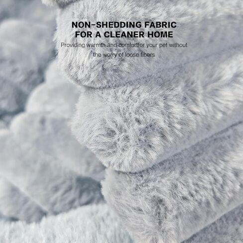 أسرة قطط بغطاء للرأس للقطط الداخلية، سرير كهف مريح للكلاب، سرير مريح للكلاب من Nook للكلاب الصغيرة، سرير جرو مضاد للانزلاق يناسب ما يصل إلى 22 رطلاً للكلاب أو القطط (شريط رمادي، متوسط) in Kuwait