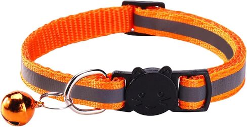 14 Pack Breakaway Cat Collar with Bell, Reflective Kitten Collar for Girl Boy Cats, Safety Buckle Adjustable 7.5-12.5 Inch, 0.4 Inch Width Lightweight, Pet Gifts (Multi-Colored) in Saudi Arabia