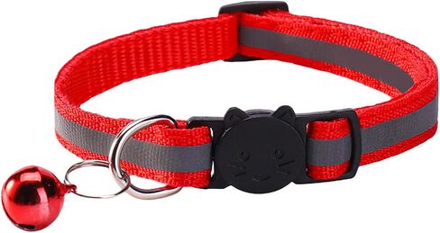 14 Pack Breakaway Cat Collar with Bell, Reflective Kitten Collar for Girl Boy Cats, Safety Buckle Adjustable 7.5-12.5 Inch, 0.4 Inch Width Lightweight, Pet Gifts (Multi-Colored) in Saudi Arabia