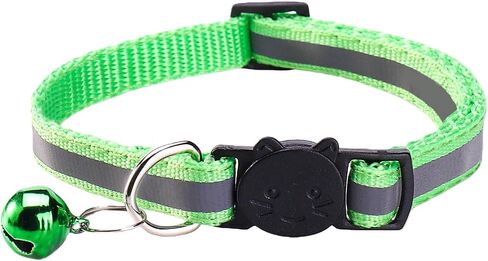 14 Pack Breakaway Cat Collar with Bell, Reflective Kitten Collar for Girl Boy Cats, Safety Buckle Adjustable 7.5-12.5 Inch, 0.4 Inch Width Lightweight, Pet Gifts (Multi-Colored) in Saudi Arabia