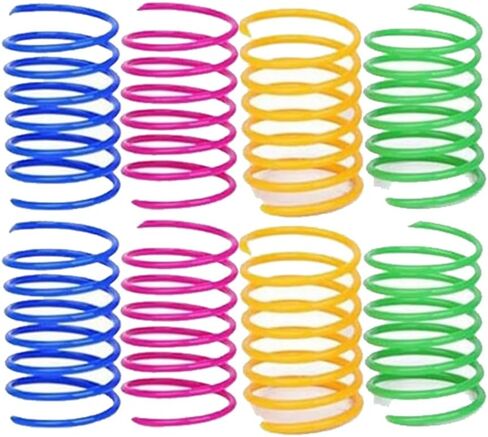 4pcs/Set Plastic Cat Spring Toy for Swatting,Hunting,and Grinding Teeth,Durable Colorful Cat Dogs Springs for Indoor,5.5 * 2cm in Saudi Arabia
