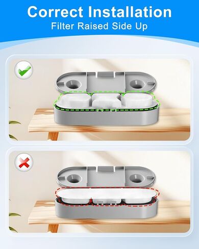 8 عبوات فلتر و8 إسفنجات مضخة فلتر نافورة مياه للحيوانات الأليفة متوافق مع موزع وعاء الماء للكلاب WF120 410 أونصة/3.2 جالون/12 لتر، استبدال المرشحات للنافورة الأوتوماتيكية للقطط من الفولاذ المقاوم للصدأ in Kuwait