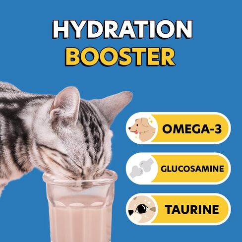 حليب الحيوانات الأليفة SuperPaw - حليب الكلاب والقطط الخالي من اللاكتوز لجميع السلالات والأعمار، سهل الهضم، تركيبة سائلة مع البروبيوتيك للمعدة الحساسة، غني بالمغذيات - 10 عبوات (60.87 أونصة) in Kuwait