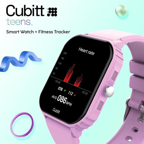 Cubitt Teens Smartwatch, 1.85" Touchscreen Fitness Tracker – Obsidian Black in Saudi Arabia