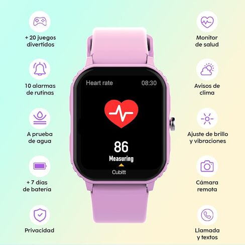 Cubitt Teens Smartwatch, 1.85" Touchscreen Fitness Tracker – Obsidian Black in Saudi Arabia