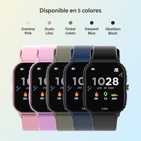 Cubitt Teens Smartwatch, 1.85" Touchscreen Fitness Tracker – Obsidian Black in Saudi Arabia