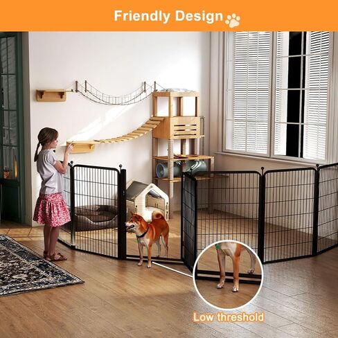 سياج الكلب في الهواء الطلق الأقلام في الخارج، المحمولة لعب الكلب القلم 40 "ح 8 لوحات الحيوانات الأليفة روضة ممارسة الأقلام للكلاب الصغيرة والمتوسطة الكبيرة RV التخييم ساحة حديقة داخلي بوابة واسعة in Kuwait