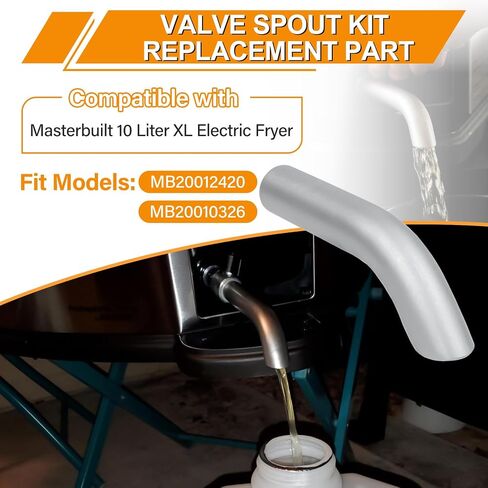 قطع غيار طقم صنبور الصمام للمقلاة الكهربائية Masterbuilt XL سعة 10 لتر XL، وفوهة صمام الزيت، وغطاء الأمان وأجزاء مجموعة الختم للمقلاة العميقة Masterbuilt XL الكهربائية التركية MB20012420، MB20010326 in Kuwait