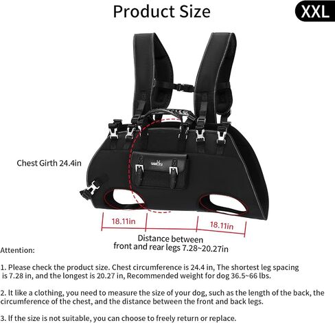 Wakytu Dog Backpack Carrier for Dogs,Dog Lift Harness in Saudi Arabia