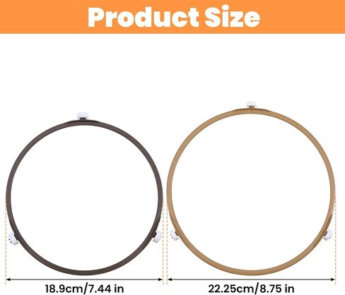 Microwave Turntable Ring, 7.44 & 8.66 Inch Replacement Microwave Turntable Accessories for Roller Spinner for 9-12 Inch Glass Plates, Oven Tray Plate Holder Durable Support Parts in Saudi Arabia