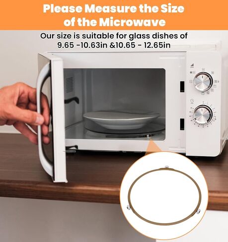 Microwave Turntable Ring, 7.44 & 8.66 Inch Replacement Microwave Turntable Accessories for Roller Spinner for 9-12 Inch Glass Plates, Oven Tray Plate Holder Durable Support Parts in Saudi Arabia