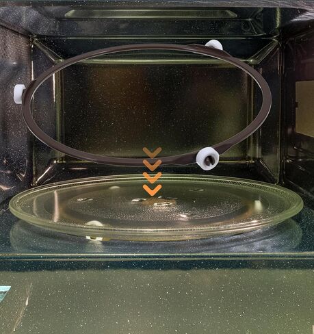 Microwave Turntable Ring, 7.44 & 8.66 Inch Replacement Microwave Turntable Accessories for Roller Spinner for 9-12 Inch Glass Plates, Oven Tray Plate Holder Durable Support Parts in Saudi Arabia