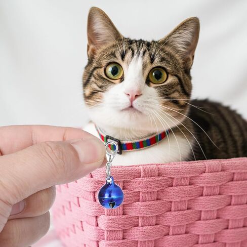 9 Pack Cat Dog Collar Bells, Colourful Pet Small Bell with Clasps Dog Collars Charms Cats Dogs Round Bell Pet Assorted Colors Collar Bells for Festival Party DIY Crafts Decoration in Saudi Arabia