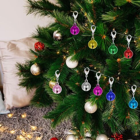 9 Pack Cat Dog Collar Bells, Colourful Pet Small Bell with Clasps Dog Collars Charms Cats Dogs Round Bell Pet Assorted Colors Collar Bells for Festival Party DIY Crafts Decoration in Saudi Arabia