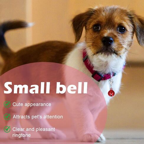 9 Pack Cat Dog Collar Bells, Colourful Pet Small Bell with Clasps Dog Collars Charms Cats Dogs Round Bell Pet Assorted Colors Collar Bells for Festival Party DIY Crafts Decoration in Saudi Arabia