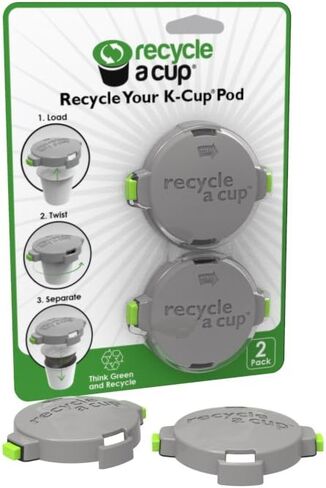 Medelco Recycle A Cup - أداة إعادة تدوير كبسولات القهوة أو الشاي - متوافقة مع أكواب K - أفضل أداة إعادة تدوير كبسولات القهوة ذات الخدمة الواحدة - إعادة تدوير أكواب K - قطاعة كبسولات تقديم واحدة (عبوة من 2) in Saudi Arabia
