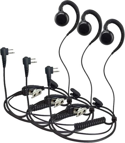 PROMAXPOWER [10-Pack] 1-Wire C-Shape Swivel Earpiece Headset with PTT Button Mic for Motorola Two-Way Radio Walkie Talkies CP100, CP110, CP185, CP200D, CLS1110, CLS1410, EP450, GP308, RDM2070d in Saudi Arabia
