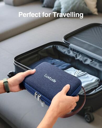 Luxtude Electronic Organizer Travel Case, Tech Organizer for Women, Hard Charger Case, Travel Tech Bag, Pink Electronics Bag, Travel Essentials for Apple Accessories/Magic Mouse/SD/Cash/Card/Pen in Kuwait