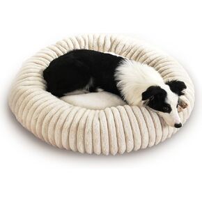 Ultra-Plush Donut Dog Bed – Calming & Comfortable for Pets (XL 35.4"×35.4"×7.9" H) in Kuwait