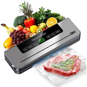 Vacuum Food Sealer Automatic Sealing System with Suction Tube 20 Free Bags Preserve Freshness & Flavor Space Saving Kitchen Appliance for Home Cooks in Kuwait