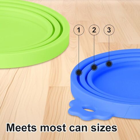 عبوتان من أغطية علب طعام الحيوانات الأليفة المصنوعة من السيليكون - مناسبة عالميًا لطعام الكلاب والقطط، غطاء واحد يناسب حجمين قياسيين من العلب، الأزرق والأخضر in Saudi Arabia