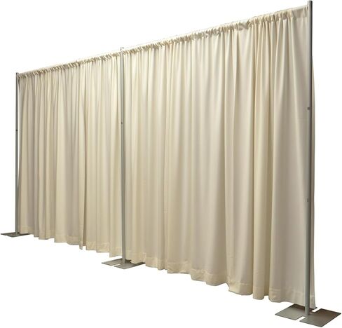 Pipe & Drapes Portable Stand Kit, 8FT x 20FT Photo Backdrop Set with Portable Stand, Photography Background for Weddings, Birthday Parties, Business Events (Bone) in Saudi Arabia