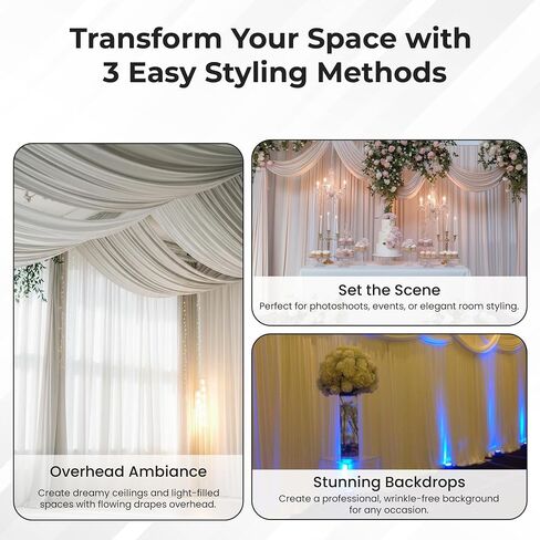 OnlineEEI Pipe & Drapes Portable Stand Kit, 8FT x 20FT Photo Backdrop Set with Portable Stand, Photography Background for Weddings, Birthday Parties, Business Events (Red) in Kuwait