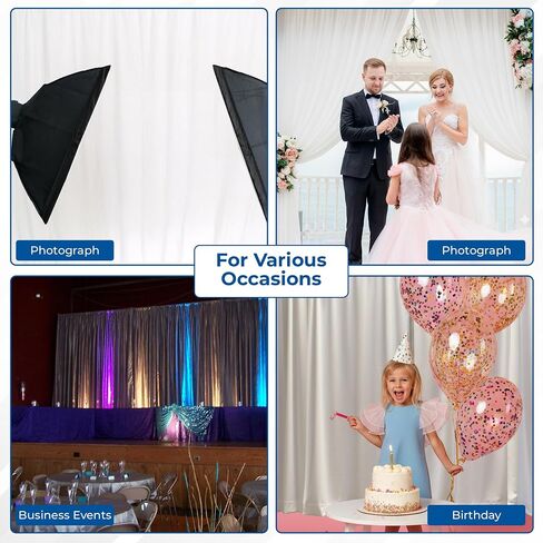 OnlineEEI Pipe & Drapes Portable Stand Kit, 8FT x 20FT Photo Backdrop Set with Portable Stand, Photography Background for Weddings, Birthday Parties, Business Events (Red) in Kuwait