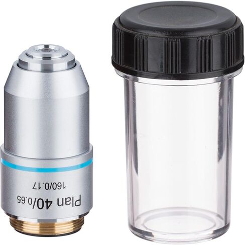 AmScope PA40X 40X (Spring) Plan Achromatic Microscope Objective,Silver in Saudi Arabia
