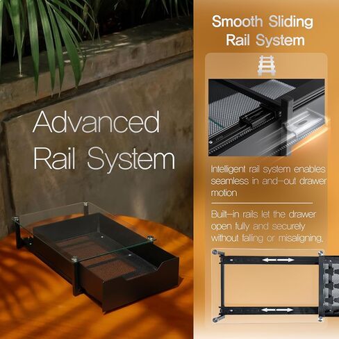 حامل كبسولات القهوة مع درج السكك الحديدية لنسبرسو - سعة 40 كبسولة لكبسولات نسبرسو فيرتولين وأكواب K - زجاج مقسى وقاعدة معدنية مضادة للانزلاق منظم كبسولات القهوة 16.14 × 11.81 × 3.94 in Kuwait