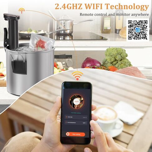 Sous Vide Cooker, Sous Vide Machine 1100 W, Immersion Circulator Precisional Cooker with Touch Control, Accurate Temperature, Ultra-quiet, IPX7 Waterproof, Fast Heating and Time Control in Saudi Arabia