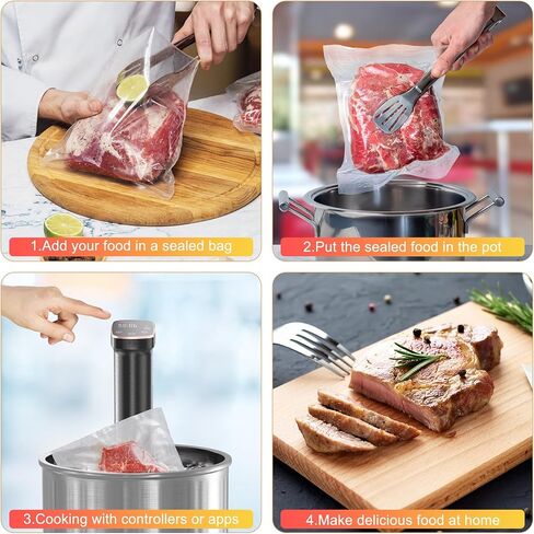 Sous Vide Cooker, Sous Vide Machine 1100 W, Immersion Circulator Precisional Cooker with Touch Control, Accurate Temperature, Ultra-quiet, IPX7 Waterproof, Fast Heating and Time Control in Saudi Arabia