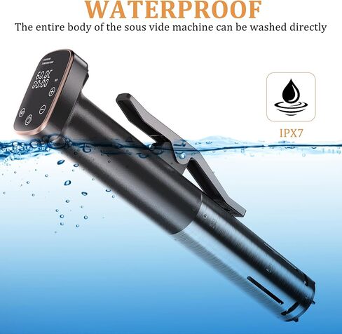 Sous Vide Cooker, Sous Vide Machine 1100 W, Immersion Circulator Precisional Cooker with Touch Control, Accurate Temperature, Ultra-quiet, IPX7 Waterproof, Fast Heating and Time Control in Saudi Arabia