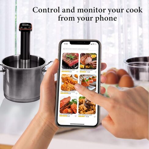 Sous Vide Cooker, Sous Vide Machine 1100 W, Immersion Circulator Precisional Cooker with Touch Control, Accurate Temperature, Ultra-quiet, IPX7 Waterproof, Fast Heating and Time Control in Saudi Arabia