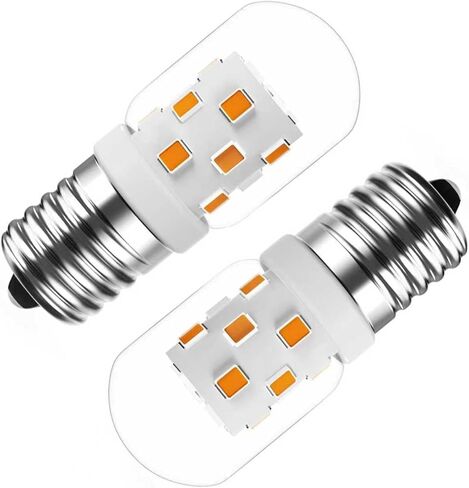 LED Microwave Light Bulbs, E17 LED Bulb Dimmable for Range Hood, 3W 380 Lumens, LED Appliance Light Bulb Over Stove, Daylight White 6000K 2 Pack in Saudi Arabia